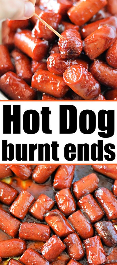 Appetizer Hot Dog, Hot Dogs In Bbq Sauce, Hot Dog Burnt Ends 12 Tomatoes, Hot Dog Appetizers Crockpot, Hot Dog Bites Appetizers, Drunken Hot Dogs, Barbecue Hot Dogs, Hot Dog Crockpot, Hot Dog Skewers