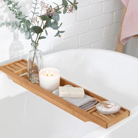 Bath Tub Tray, Bath Rack, Bathtub Caddy, Custom Window Blinds, Simple Bathroom Decor, Bathtub Tray, Linen Chest, Cleaning Curtains, Bathroom Items