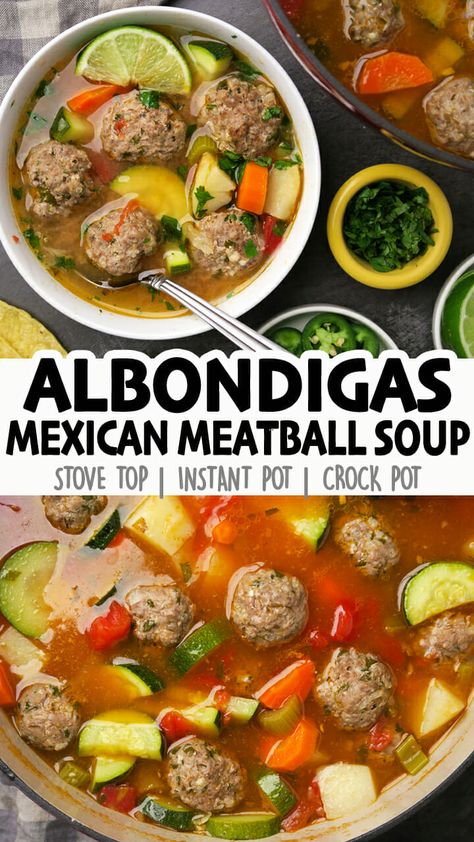 Albondigas Soup Recipe Instant Pot, Frozen Meatball Soup Recipes Easy, Abondigous Soup Recipe, Keto Albondigas Soup Recipe, Abodigus Soup, Abondigous Soup, Abongidas Soup, Albondigas Soup Recipe Mexican Authentic, Abondagus Soup