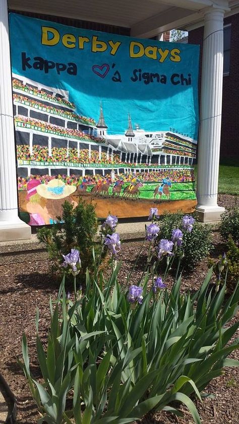 KKΓ at Centre College in Danville, KY Derby Days Banner, Sorority Banner, Sigma Chi, Ky Derby, Banner Ideas, Pi Phi, Sorority Recruitment, Derby Day, Sigma Kappa