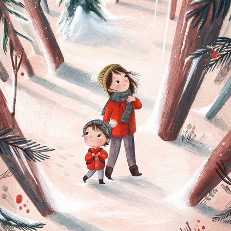 Winter Children Illustration, Lucy Fleming Illustrations, Winter Illustrations, Winter Illustration, Cartoon Photo, Children's Illustration, Cute Illustrations, Children Book, Sports Humor