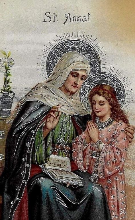 St Anne Mother Of Mary, Saint Joachim, Virgin Mary Picture, Mother Maria, Santa Anna, Catholic Sacraments, Catholic Aesthetic, Saint Anne, Traditional Catholicism