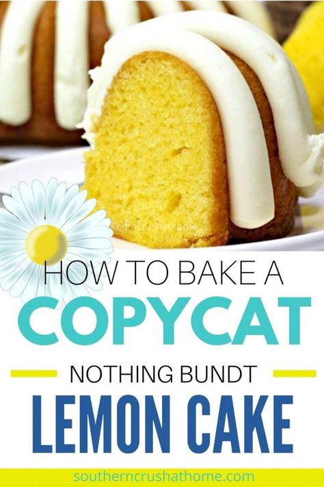 Simple Lemon Cake, Bunt Cake Recipe, Mini Bundt Cakes Recipes, Lemon Bundt Cake Recipe, Nothing Bundt, Nothing Bundt Cakes, Bundt Cake Recipe, Lemon Bundt Cake, Mini Bundt Cakes