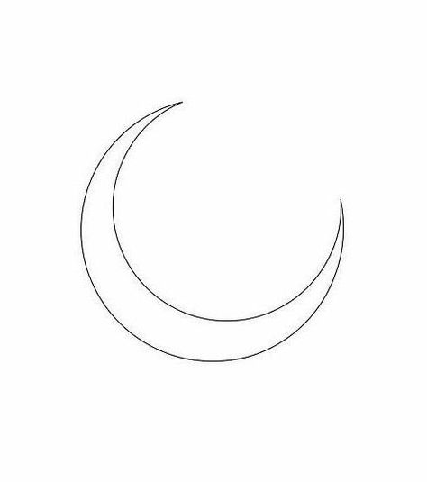 Moon Line Tattoo Design, Outline Moon Tattoo, Crescent Moon Tattoo Simple, Moon Tattoo Outline, Moon Line Art Tattoo, Moon Outline Tattoo, Luna Tattoo Design, Half Moon Tattoo Design, Minimal Moon Tattoo