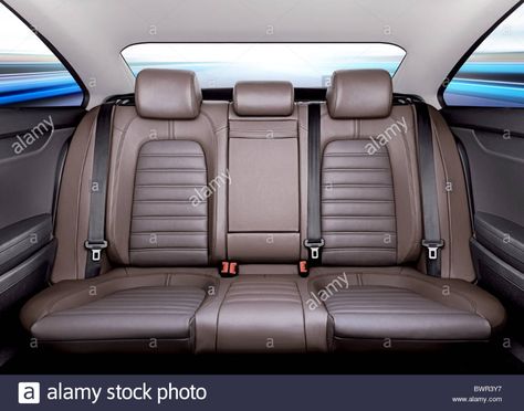 Back passenger seats in modern sport car, frontal view Stock Photo Medium Close Up, Car Back Seat Aesthetic, Car Chair, Car Stock, Car Sit, Shutter Stock, Person Sitting, Sport Car, Car Images