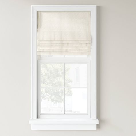 Dress up your window in clean minimalistic style with this Cordless Jute-Like Roman Window Shade from Threshold™. This stylish roman blind brings a modern twist to your home interiors. Made from jute-like fabric in a dark natural tone, it easily mixes with your existing decor. The light-filtering shade lets in just the right amount of light while enhancing privacy, while the cordless retraction mechanism makes it easy to open and close the window shade. You can install it in your bedroom, living room, kitchen or anywhere else, and simply spot clean for easy maintenance. Threshold™: Quality & Design / Casual classics for house and home. Blinds In Bathroom, Bedroom Roman Shades, White Linen Roman Shades, Small Bathroom Window Treatments, Livingroom Blinds, Small Window Treatments, Bathroom Window Coverings, Bathroom Shades, Small Bathroom Window