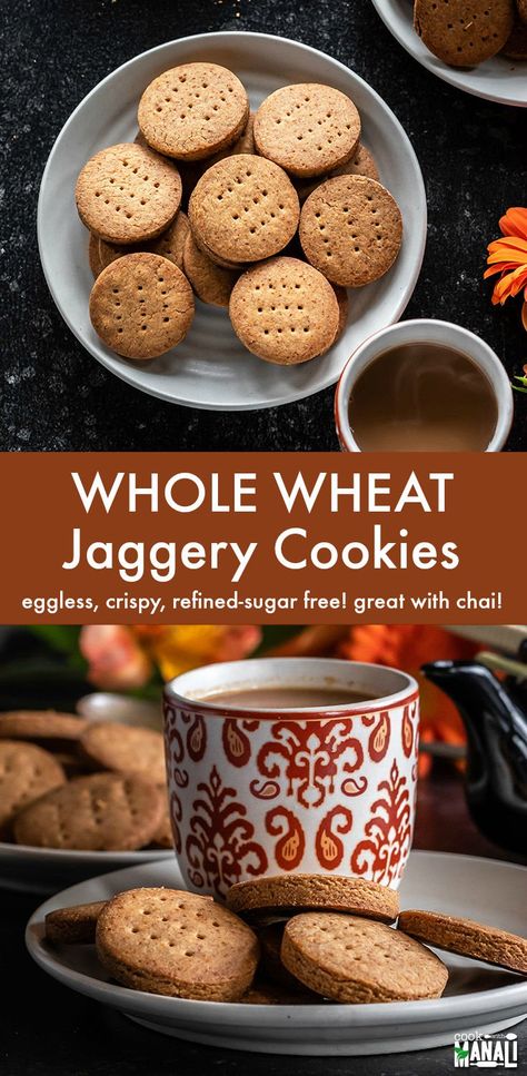 Eggless Healthy Cookies, Whole Wheat Cookies Healthy, Wheat Cookies Recipes, Whole Wheat Dessert Recipes, Whole Wheat Cookie Recipes, Whole Wheat Desserts, Wheat Biscuit Recipe, Eggless Cookies Recipes, Whole Wheat Recipes