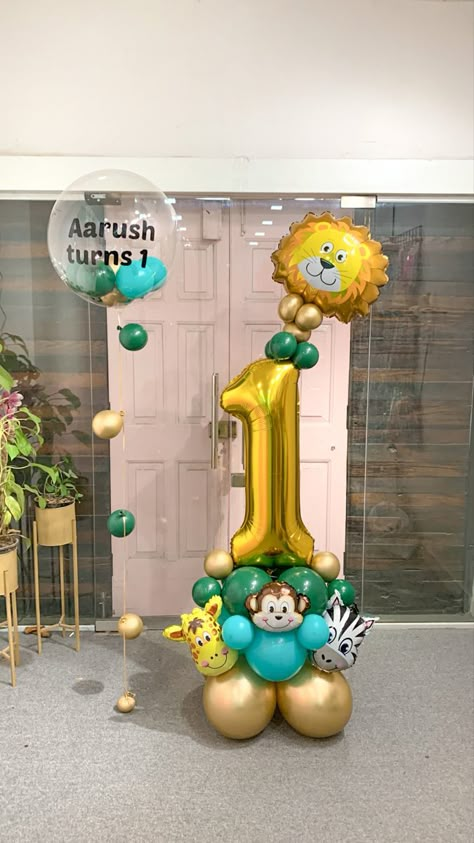 Lion King Birthday Party Ideas, Safari Birthday Party Decorations, Baby Boy Birthday Cake, Baby First Birthday Cake, Simple Birthday Party, Cactus Art Print, Lion King Birthday, Baby Birthday Decorations, Jungle Theme Birthday