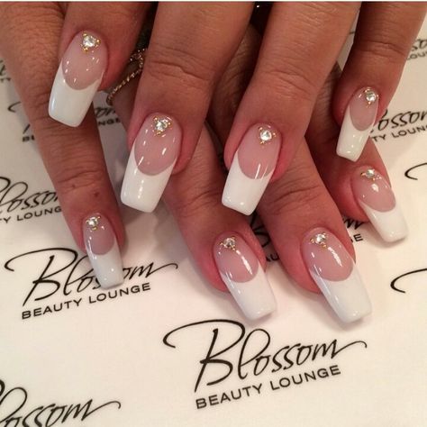 Elegant french tips Sqaure Nails, Pink Tip Nails, Shellac Nail Art, Pretty Nail Polish, French Manicure Nails, Ombre Acrylic Nails, French Acrylic Nails, French Nail Designs, Classic Nails