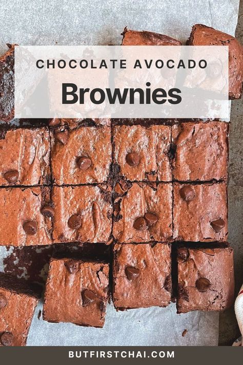 Looking to salvage those ripe avocados before they go bad? Why not turn them into a delicious treat like chocolate brownies with avocado? A fantastic way to utilize this creamy fruit in a not-so-traditional manner. And guess what? This recipe is no butter, no baking soda, making it a unique and easy twist on the classic dessert. Forget the guilt and dive into the rich, fudgy goodness of not so healthy avocado brownies! Brownies With Avocado, Chocolate Avocado Brownies, Avocado Brownies, Healthy Avocado, Avocado Chocolate, Stuffed Avocado Healthy, Favorite Dessert Recipes, Indulgent Desserts, Semi Sweet Chocolate Chips