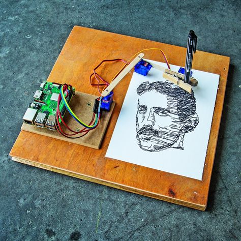 Arduino Stepper, Raspberry Pi Computer, Arduino Projects Diy, Arduino Cnc, Drawing Machine, Electronic Circuit Design, Robotics Projects, Tech Diy, Raspberry Pi Projects