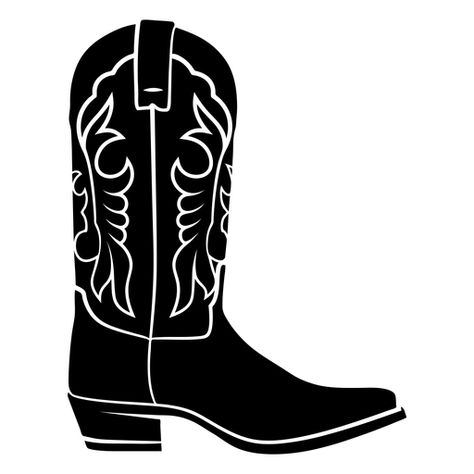 Cowgirl Boots Svg Free, Cowboy Boot Svg, Art Spiderman, Girls Black Boots, Boot Silhouette, Stencil Ideas, Circuit Ideas, Geometric Design Art, Cowgirl Boot