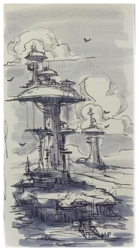 Mushroom City Art, Futuristic City Sketch, Fantasy City Sketch, Mushroom City Drawing, Future World Drawing, Mushroom Castle, Mushroom City, Elven City, Forest Sketch