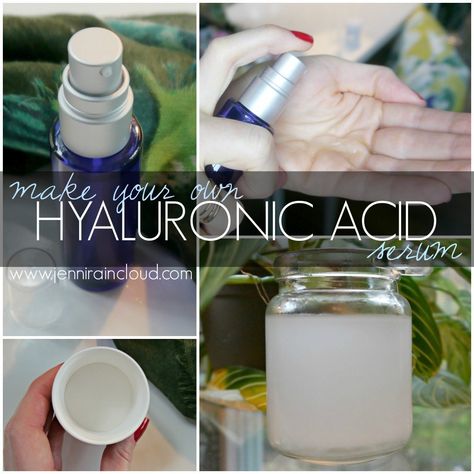 I think everyone has probably heard of hyaluronic acid.  Whether you take it for your joints or you apply it topically for anti aging purposes, it’s a pretty well known substance.  I mean, you can go to Walmart  and find loads of skin care products that contain hyaluronic acid.  I always noticed it in skin … Hyaluronic Acid Serum Recipe, Oil Cleansing, Skin Care Routine For 20s, Natural Anti Aging, Aging Cream, Hyaluronic Acid Serum, Distilled Water, Cool Ideas, Diy Skin Care