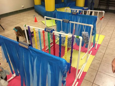 Pool Noodle Car Wash, Car Wash Obstacle Course, Touch A Truck Ideas, Car Wash Themed Birthday Party, Carwash Birthday Party, Car Wash Birthday Party, Car Wash Party, Kid Car Wash, Diy Car Wash