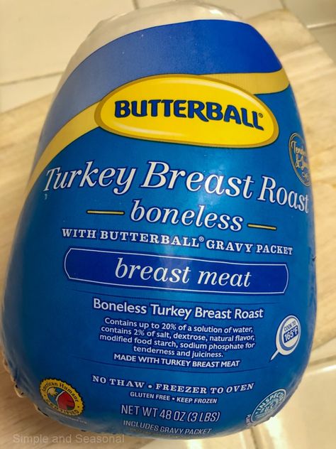 Turkey Breast Crockpot Recipes, Boneless Turkey Roast, Crockpot Turkey Breast, Cooking A Frozen Turkey, Turkey Breast Crockpot, Crockpot Express, Thawing Turkey, Moist Turkey, Butterball Turkey