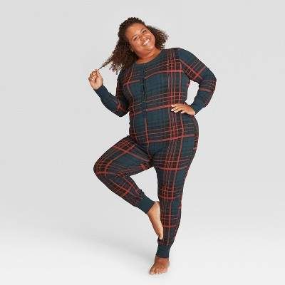 Woman's Plaid Plus Size Holiday Pajamas Union Suit - Hearth & HandTM with Magnolia Plus Size Holiday, Union Suit, Plus Size Fall Outfit, Suit Blue, Plus Size Pajamas, Minimalist Capsule Wardrobe, Onesie Pajamas, Holiday Pajamas, Plus Size Fashion For Women