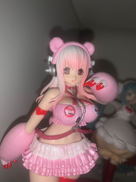 Super Sonico Gloomy Bear Cosplay, Gloomy Bear Super Sonico, Gloomy Bear Human, Super Sonico Gloomy Bear, Gloomy Bear Pfp, Sonico Figure, Sonico Chan, Emo Anime, Super Sonico