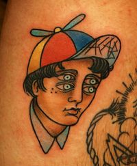 4 eyed boy C Tattoo, Double Vision, Cologne Germany, Tattoos And Piercings, I Tattoo, Portrait Tattoo, On Tumblr, Piercings, Tattoo Designs