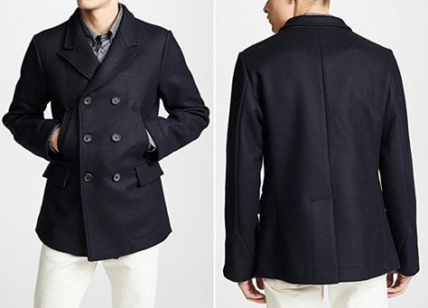 Steal Alert: 30% off the Billy Reid Bond Peacoat in Navy Peacoats For Men, Bill Reid, Quantum Of Solace, In Spectre, Peacoat Men, Billy Reid, Take The Stairs, Peacoats, Social Media Optimization