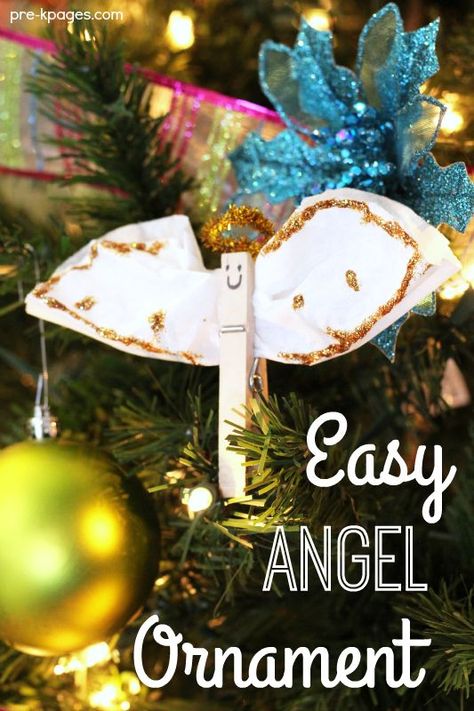 Stick Christmas Tree, Christmas Clothespins, Ornament Craft, Santa Crafts, Christmas Angel Ornaments, Angel Crafts, Christmas Tree Cards, Preschool Christmas, Easy Christmas Crafts