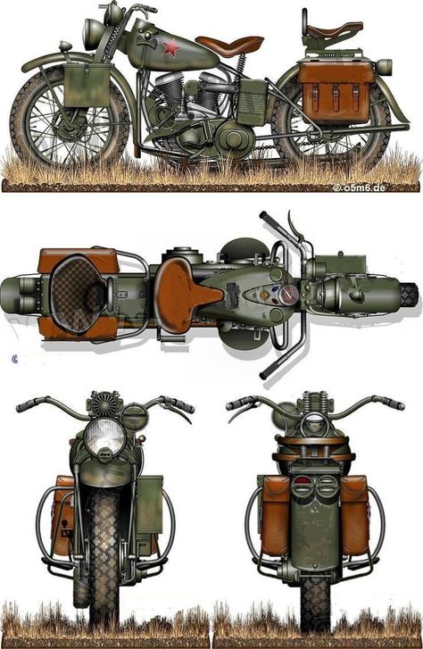 Harley Davidson Blueprint, Army Motorcycle, Harley Davidson Wla, Steampunk Motorcycle, 3d Karakter, Vintage Harley Davidson Motorcycles, Military Motorcycle, Motorcycle Drawing, Harley Davidson Vintage