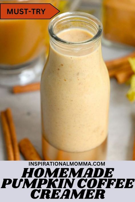 Jarful of homemade pumpkin spice coffee creamer. Easy Frozen Fruit Smoothie Recipes, Homemade Pumpkin Coffee, Pumpkin Spice Creamer Recipe, Homemade Creamer, Pumpkin Creamer, Homemade Pumpkin Spice Coffee Creamer, Pumpkin Coffee Creamer, Homemade Pumpkin Spice Coffee, Pumpkin Spice Creamer