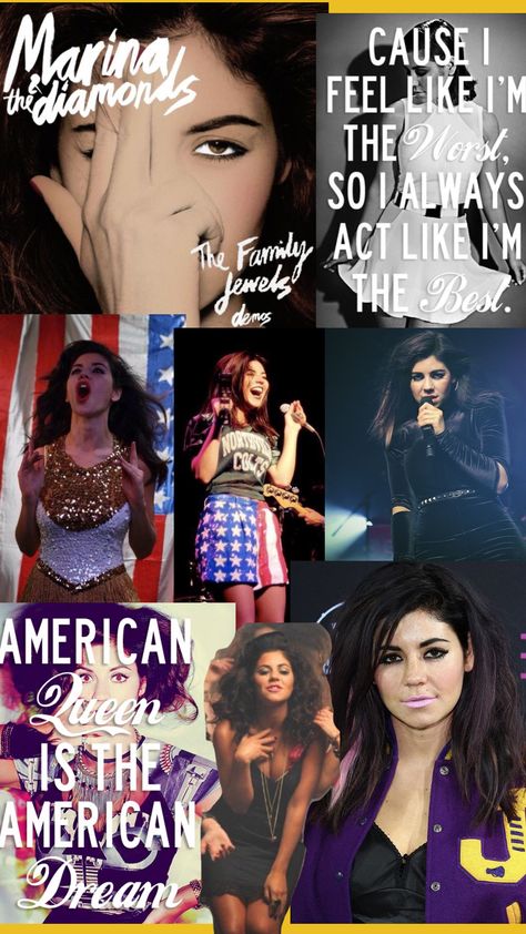 The Family Jewels fashion era. #thefamilyjewels #marina #marinaandthediamonds Marina And The Diamonds, Family Jewels, American Dream, The Family, North American, Acting, Feelings