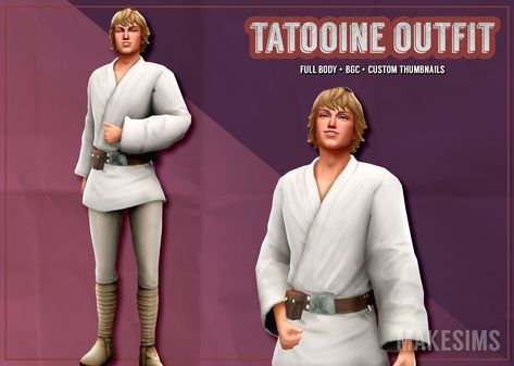 Tatooine Outfit, Sims 4 Seasons, Play Sims, Tudor History, Star Wars Outfits, Body Outfit, Sims4 Clothes, Sims 4 Cas, Star Wars Shirts