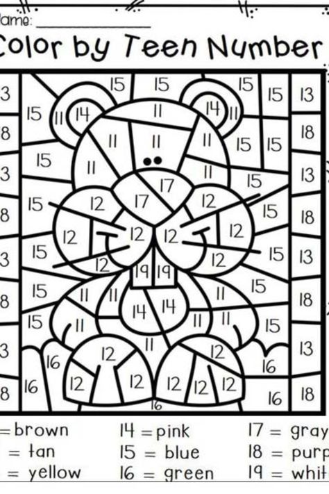 Are you looking for free Color By Teen Numbers for free? We are providing free Color By Teen Numbers for free to support parenting in this pandemic! #ColorByTeenNumbers #TeenNumbersByColor #Color #TeenNumbers #Worksheets #WorksheetSchools Teen Number Activities Kindergarten, Teen Number Activities, Teen Numbers Activities, Teen Numbers Worksheet, Teen Numbers Kindergarten Activities, Teen Numbers Kindergarten, Numbers Coloring Pages 11-20, Kindergarten Classroom Themes, Daily 3 Math