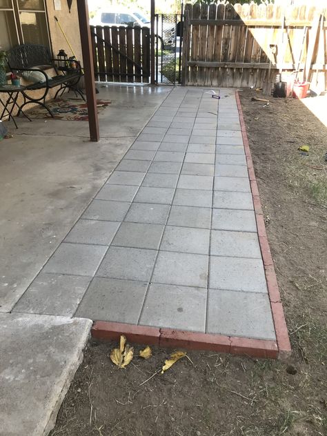 Diy block patio Cinder Block Patio Floor, Cinder Block Deck, Diy Cement Patio, Paver Patio Ideas On A Budget, Patio Under Decks, Paver Ideas, Backyard Plans, Patio Blocks, Farmhouse Fireplace Decor