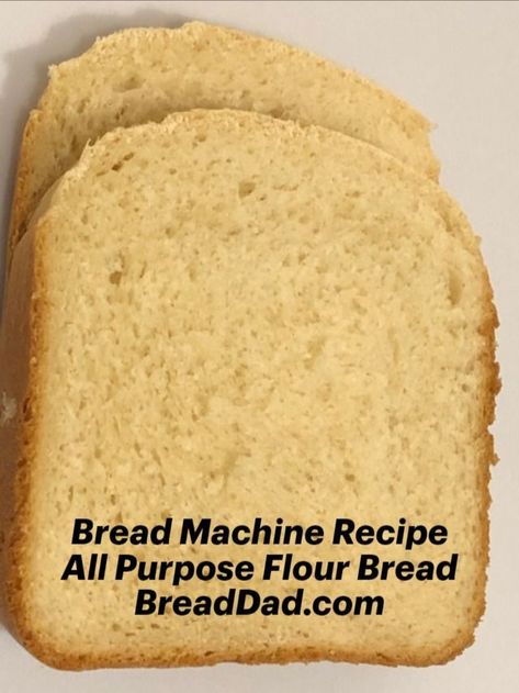 Sliced white bread Country White Bread Machine Recipe, All Purpose Flour Bread, White Bread Machine Recipes, Country White Bread, Bread Machine Banana Bread, All Purpose Flour Recipes, Easy Bread Machine Recipes, Best Bread Machine, Bread Machine Recipe