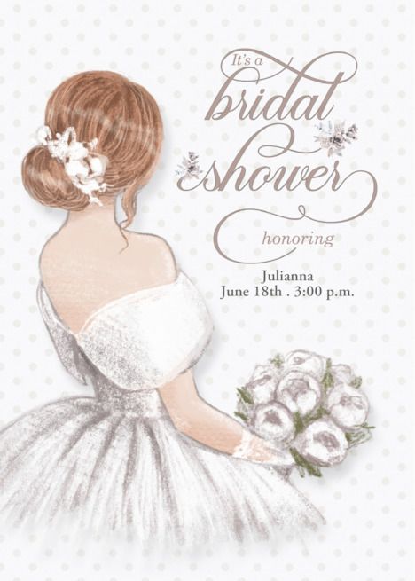 Bridal Shower Invite Bride with Bouquet in Taupe and White Custom card Bride To Be Invitation Card, Bride To Be Invitation, Bride With Bouquet, Wedding Couple Cartoon, Digital Wedding Invitations Templates, Engagement Congratulations, Digital Invitations Wedding, Bride Shower, Unique Birthday Cards