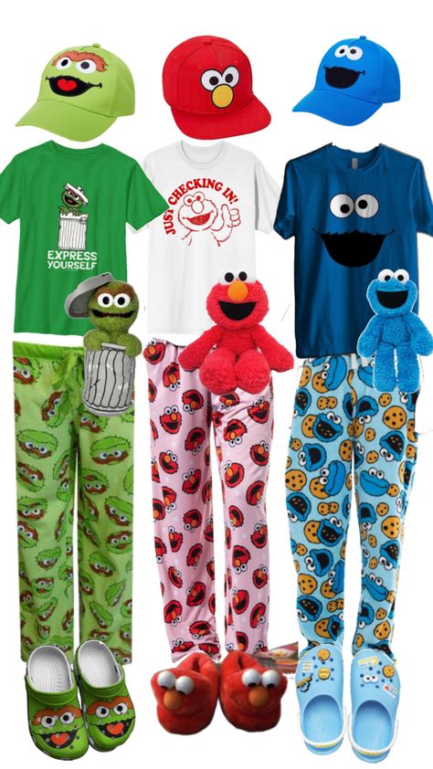 sesame street matching outfits trio Matching Outfits For Trios, Trio Matching Outfits, Sesame Street Outfit, Trio Matching, Street Outfit, Christmas Wishes, Sesame Street, Matching Outfits, Outfit Inspo