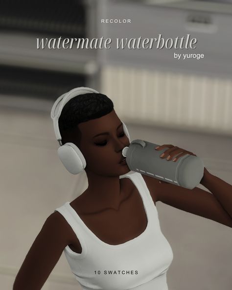 watermate waterbottle | recolored by yuroge | Patreon Sims 4 Challenges, Sims 4 Traits, Sims 4 Cas Mods, Free Sims 4, Sims 4 Game Mods, Tumblr Sims 4, Sims 4 Expansions, Sims 4 Gameplay, New Mods