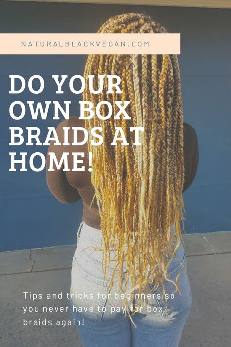 Box Braids At Home, Braids At Home, Size Braids, Medium Size Braids, Tight Braids, Rat Tail Comb, Tons Of Money, Jamaican Black Castor Oil, Types Of Braids