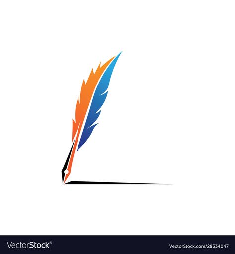 Feather Pen Logo, Pen Logo, Feather Pen, Transparent Png, Logo Templates, Png Images, Vector Images, Vector Free, Vector Illustration