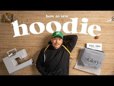 Find Glory in sewing your own Boxy Hoodie. Paired with this DIY is a free sewing pattern and tutorial video made for beginners learning to sew. Sew A Hoodie, Sew For Beginners, Sew Hoodie, Hoodie Sewing, Hoodie Sewing Pattern, Learning To Sew, Boxy Hoodie, Hoodie Tutorial, Free Sewing Pattern