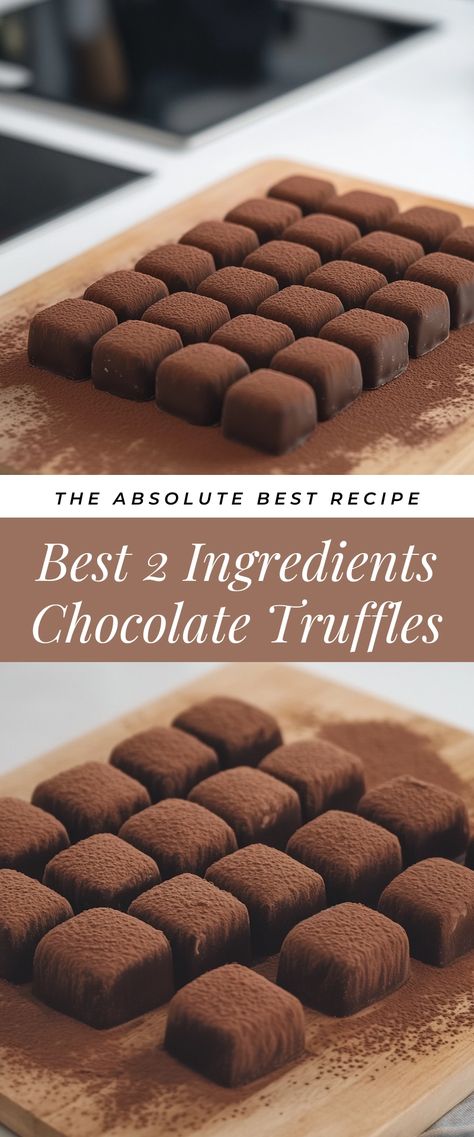 Image for Best 2 Ingredients Chocolate Truffles Chocolate Truffle Mousse, 2 Ingredient Chocolate Truffles, 2 Ingredient Truffles, Chocolate Truffle Recipes, Healthy Chocolate Truffles, Chocolate Making Ideas Homemade, Easy Truffles No Bake, Hard Chocolate Shell, Quick Chocolate Desserts