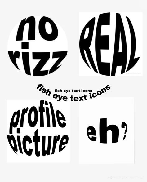 Fish Eye Text Icon, Profile Photo Ideas, Fish Eye Pfp, Fisheye Text Pfp, Text Pfp, Eye Pfp, Text Icon, Photo Ideas Aesthetic, Text Icons