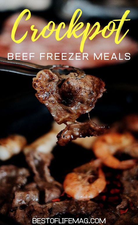 Beef Tips And Gravy Freezer Meal, Beef Tips Freezer Meal, Beef Stew Crock Pot Recipes Freezer, Beef Stew Freezer Meal Crockpot, Mongolian Beef Freezer Meal, Crockpot Recipes With Frozen Meat, Steak Freezer Meals Make Ahead, Cube Steak Freezer Meal, Beef Freezer Dump Meals