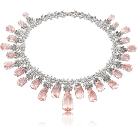 Pasquale Bruni - Ghirlanda Atelier Necklace in 18k White Gold with Mor – Robinson's Jewelers Parent Dr, Expensive Necklaces, Jewelry Vault, Morganite Necklace, Morganite Jewelry, Dr Closet, Pasquale Bruni, The Bling Ring, Vintage Jewlery