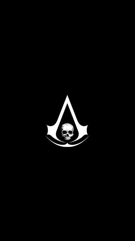 Ac Black Flag Tattoo, Ac Black Flag Wallpaper, Assassins Creed Logo Wallpapers, Ac Black Flag, Paper Texture Background Design, Assassin Logo, Black Flag Tattoo, Black Flag Logo, Assassin's Creed Black Flag