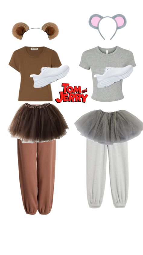 Tom n Jerry costume Tom And Jerry Halloween Costumes, Tom And Jerry Halloween, Tom And Jerry Costume, Tom N Jerry, Y2k Baddie Outfits, Halloween Fits, Spirit Week Outfits, Week Outfits, Duo Costumes