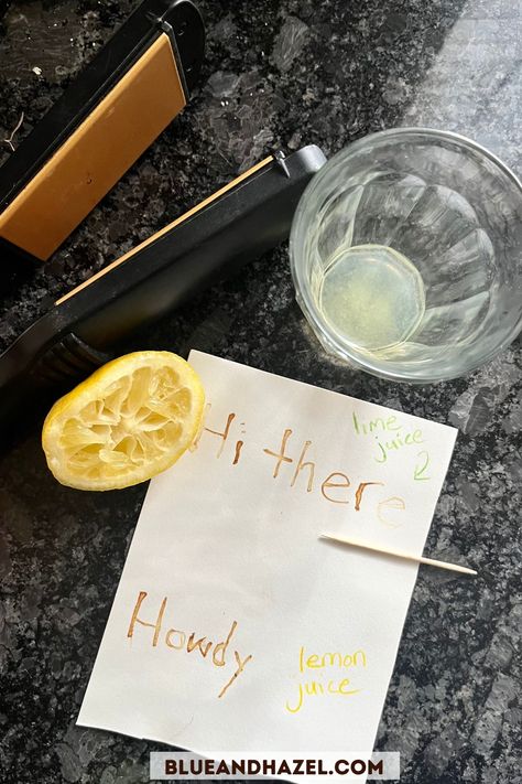 Homeschool Science Experiments, Lemon Juice Uses, Disappearing Ink, Dog Man, Coded Message, Explore Tattoo, Invisible Ink, Magic Tattoo, Desktop Background Pictures