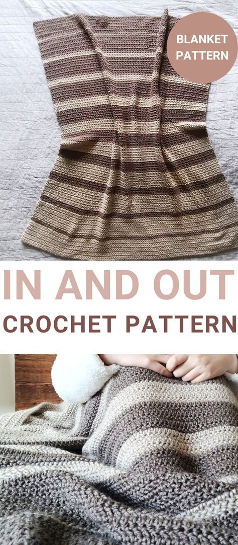 Striped Blanket Crochet Pattern Free, Two Colors Crochet Blanket, Stripy Blanket Crochet Patterns, Crochet Strip Blankets, Two Color Crochet Blanket Patterns Free, Crochet Blanket With 3 Colors, 2 Color Afghan Crochet Patterns, Crochet Blanket Pattern 2 Colors, Stripe Blanket Pattern