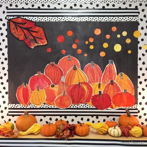 Drawing Ideas On Paper, Art Projects For Elementary Students, Projects For Elementary Students, Art Projects For Elementary, Pumpkin Drawing Ideas, Pumpkin Art Project, Painted Paper Art, Pumpkin Drawing, Fall Art Projects