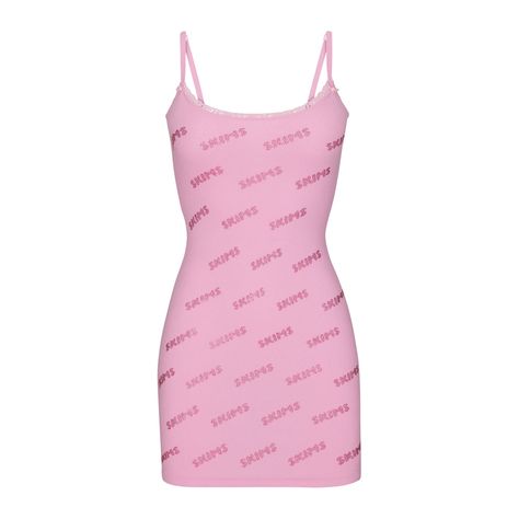 RHINESTONE LOGO POINTELLE MINI SLIP DRESS | BUBBLE GUM - RHINESTONE LOGO POINTELLE MINI SLIP DRESS | BUBBLE GUM Lace Wrap Dress, Lace Wrap, Lace Pink Dress, Mini Slip, Suspender Dress, Mini Slip Dress, Evening Attire, Letter Logo, Flowing Maxi Dress