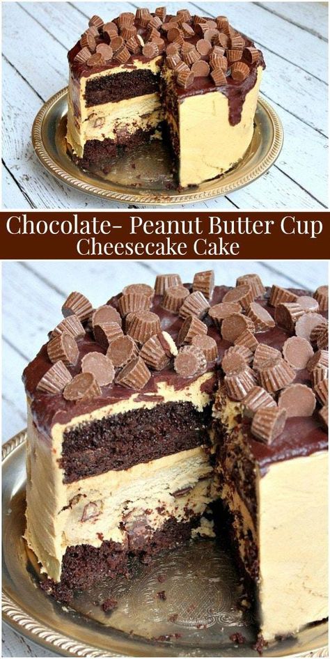 Cheesecake Cakes, Sherry Recipes, Reeses Cheesecake, Cup Cheesecake, Cheesecake Cake Recipes, Peanut Butter Cup Cheesecake, Thanksgiving Pie, Chocolate Peanut Butter Cake, Chocolate Peanut Butter Cups