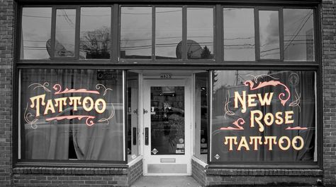 Located in SE Portland on Division, New Rose Tattoo is the perfect place to get inked. Our artists excel in a wide variety of design styles. View our work! Tattoo Shop Exterior, Portland Tattoo, Architecture Baroque, Shop Exterior, Andrea Pirlo, James D'arcy, Tattoo For Son, About Tattoo, Shop House Plans